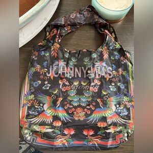 NWT Johnny Was reusable nylon tote bag with pocket.